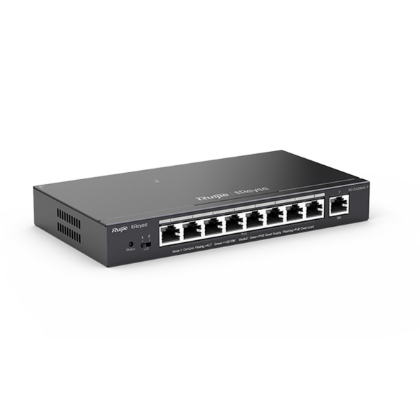 Reyee RG-ES209GC-P 9 Portlu, 10/100/1000 Gigabit, Yönetilebilir Switch, 8 Port PoE+ (120W)