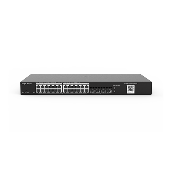 Reyee RG-NBS3100-24GT4SFP-P 26 Portlu, 10/100/1000 Gigabit, L2 Yönetilebilir Switch, 4 SFP, 24 Port PoE+ (370W)