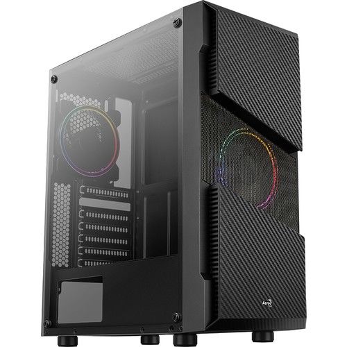 AEROCOOL MENACE SATURN 500W 80+ 2x12 CM RGB FAN MIDI TOWER 2xUSB3.0 SİYAH GAMING KASA AE-MNS-580