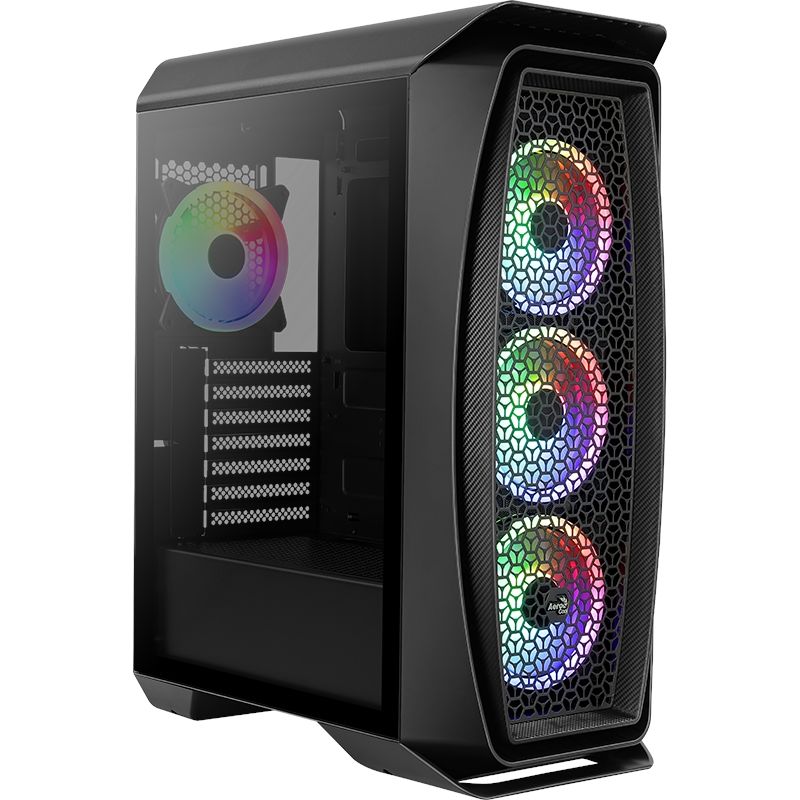 AEROCOOL AERO ONE DUO PSU YOK 4x12CM ARGB FAN ATX 2xUSB3.0 SİYAH GAMING KASA AE-AERO1D