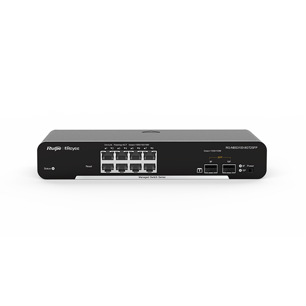 Reyee RG-NBS3100-8GT2SFP 8 Portlu, 10/100/1000 Gigabit, L2 Yönetilebilir Switch, 2 SFP