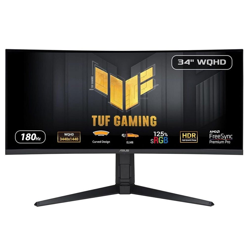 ASUS TUF GAMING VG34VQL3A 34'' 1MS 180Hz 3440 x 1440 (2K) HDMI/DP/TYPE-C VESA PIVOT HDR, 125 Srgb GAMING MONITOR