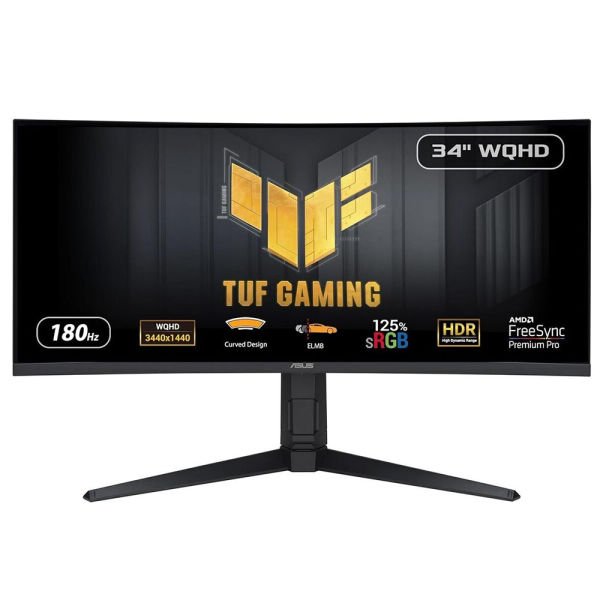 ASUS TUF GAMING VG34VQL3A 34'' 1MS 180Hz 3440 x 1440 (2K) HDMI/DP/TYPE-C VESA PIVOT HDR, 125 Srgb GAMING MONITOR