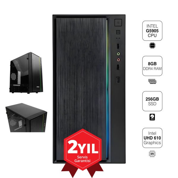 BILSAMPC G5905 8GB 256GB SSD O/B VGA FREEDOS PC