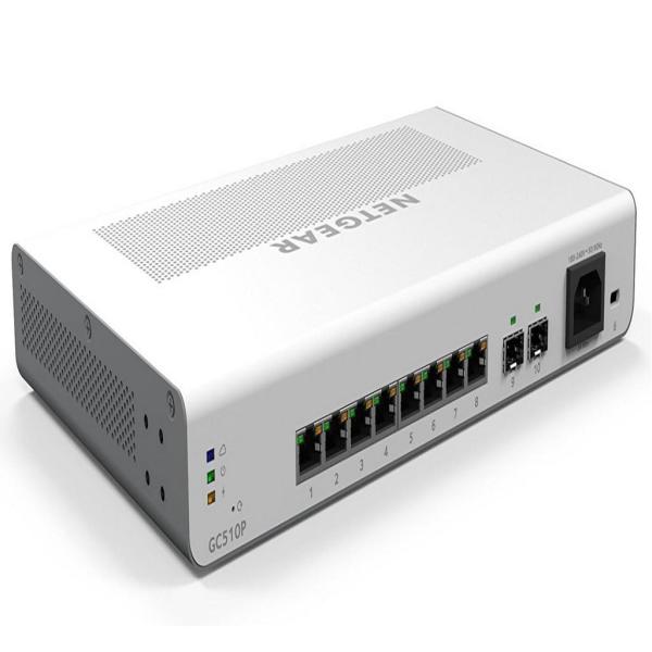 Netgear GC510P-100EUS - 8 Port GE Cloud Yönetilebilir PoE+ Switch + 2 SFP (130W)