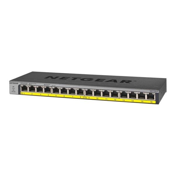 Netgear GS116LP-100EUS - 16 Port GE PoE Switch (76W)