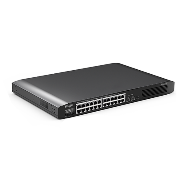 Reyee RG-ES126G-P-L 24 Portlu, 10/100/1000 Gigabit, Tak Çalıştır Switch, 2 SFP, 24 Port PoE+ (370W)