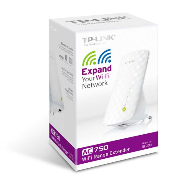 TP-LINK RE200 AC750 750MBPS 1PORT 10/100 ETHERNET DUALBAND MENZİL GENİŞLETİCİ