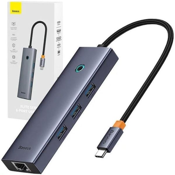 BASEUS B00052807813-00 TYPE-C TO 4K HDMI/USB 3.O+ 6IN1 ÇEVİRİCİ HUB