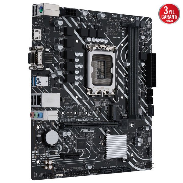 ASUS PRIME H610M-D D4 2xDDR4 VGA/HDMI 1xM.2 1xGLAN 1xCOM 1700P ANAKART