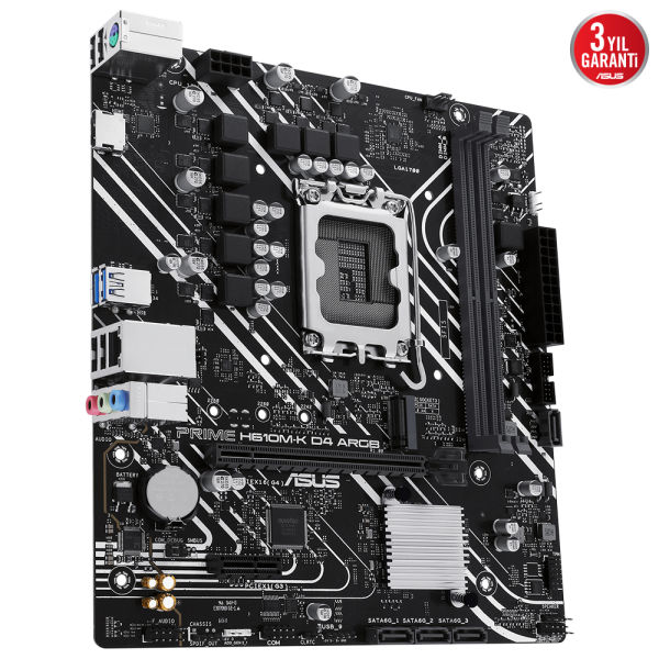 ASUS PRIME H610M-K D4 ARGB 2xDDR4 VGA/HDMI 1xM.2 1xGLAN 1700P ANAKART