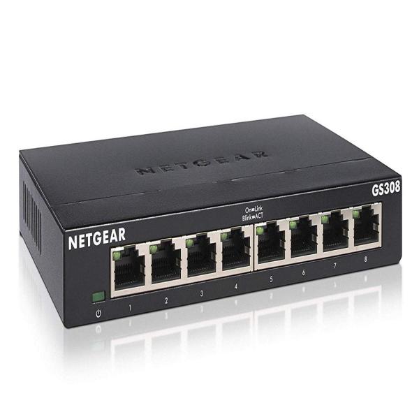 NetGear GS308-300PES 8 Portlu 10/100/1000 ProSafe Gigabit Switch