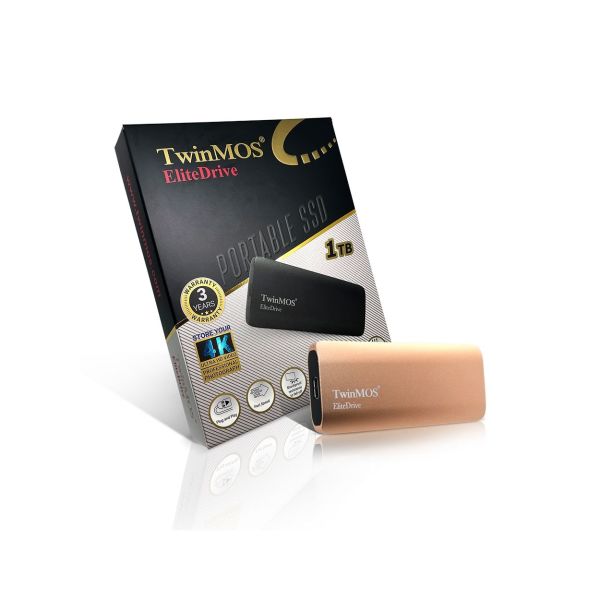 TWINMOS EXTERNAL SSD 1TB USB3.2/TYPE-C GOLD HARICI SSD PSSDGGBMED32-G