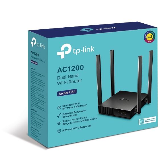 TP-LINK ARCHER C54 AC1200 4PORT GIGABIT 4 ANTEN DUALBAND ROUTER