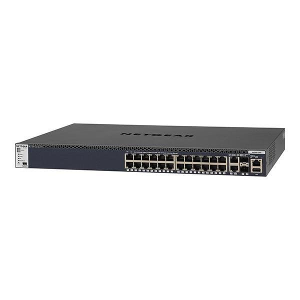 NetGear GSM4328S-100NES L3 Stackable Full Yönetilebilir 24-port 1000BASE-T (RJ45), 2-port 10GBASE-T (RJ45), 2-port 10GBASE-X (SFP+)