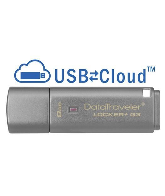 Kingston 8GB 3.0 DTLPG3 w/Hardware encryption, USBtoCloud