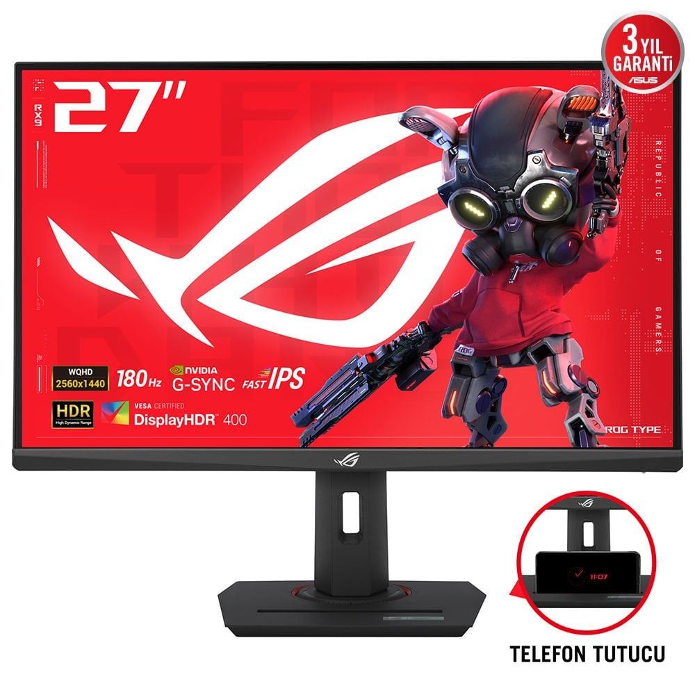 ASUS ROG STRIX XG27ACS 27'' 1MS 180Hz QHD 2560x1440 DP/HDMI/TYPE-C VESA PIVOT IPS LED GAMING MONITOR