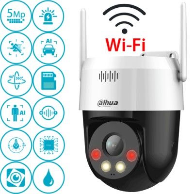 DAHUA P5AE-PV 5MP 4MM DUAL SMART LED WIFI SPEED DOME KAMERA