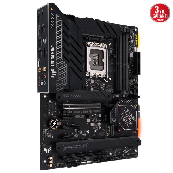 ASUS TUF GAMING Z790-PLUS WIFI D4 INTEL Z790 LGA1700 4xDDR4 5333 DP HDMI 4xM2 USB3.2 AX WİFİ BT AURA RGB 2.5GBİT LAN ATX PCIE SLOT Q RELEASE ARMOURY CRATE AI SUİTE 3