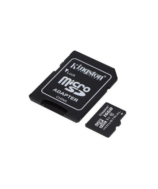 Kingston 16GB microSDHC UHS-I Class 10 Industrial Temp Card + SD Adapter