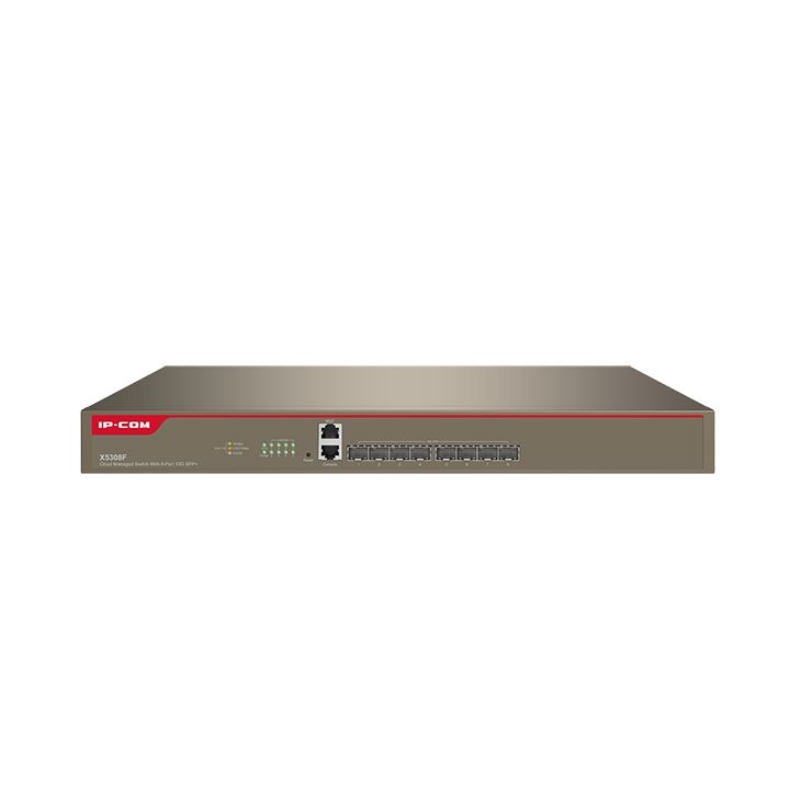 IP-COM X5308F 8 PORT 10GB SFP CLOUD YÖNETİLEBİLİR RACK MOUNT SWITCH