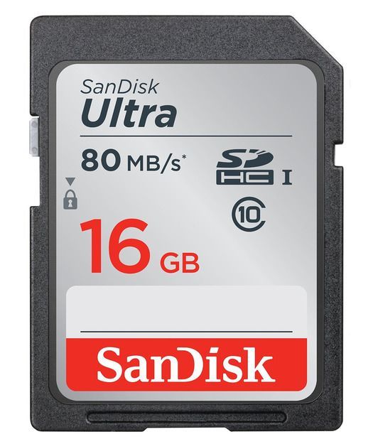 SanDisk Ultra SDHC 16GB 80MB/s Class 10 UHS-I