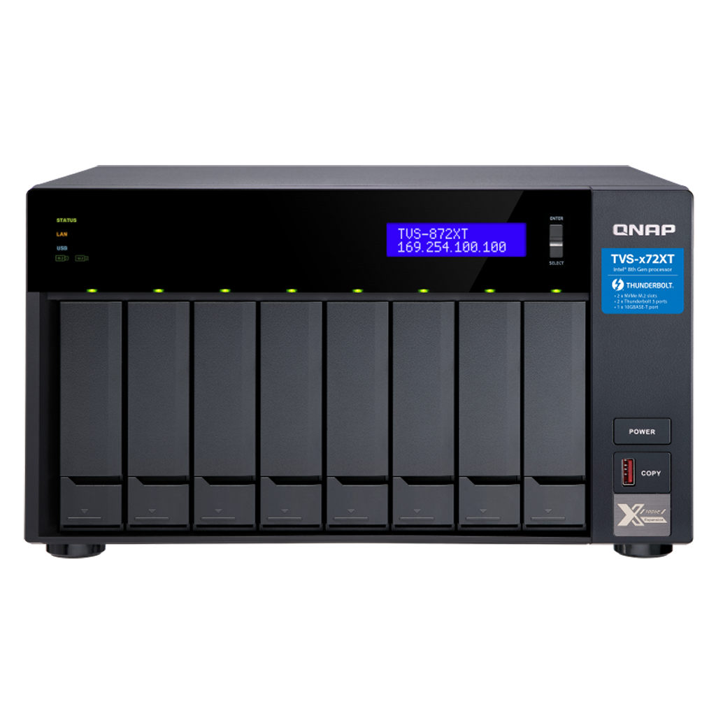 QNAP TVS-872XT-i5-16GB RAM 8 Hdd Yuvalı Tower NAS