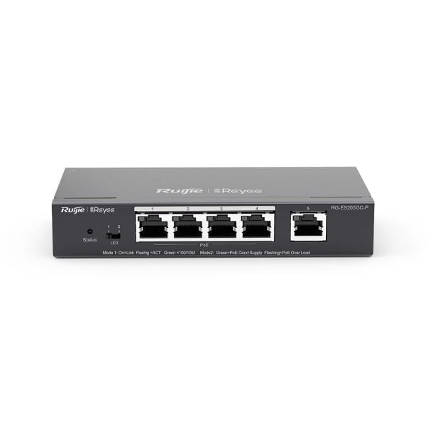 RG-ES205GC-P 5 Port Gigabit Smart Poe Switch