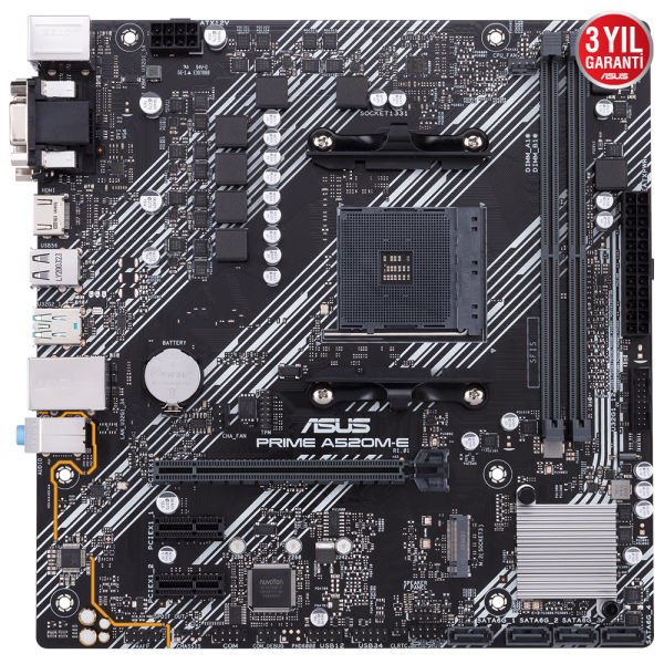 ASUS PRIME A520M-E 2xDDR4 VGA/DVI/HDMI 1xM2 AM4 ANAKART