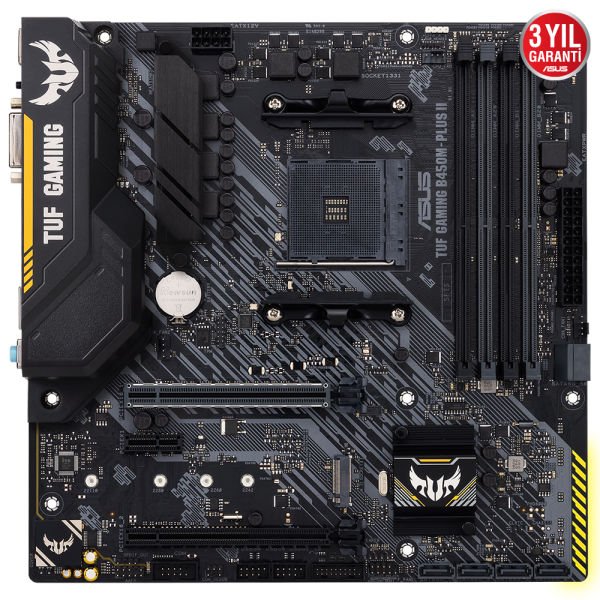 ASUS TUF GAMING B450-PLUS II 4xDDR4 DP/HDMI 16X 2xM.2 AM4 ANAKART