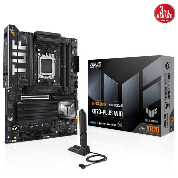 ASUS TUF GAMING X870-PLUS WIFI 4xDDR5 HDMI 4xM.2 AM5 ANAKART