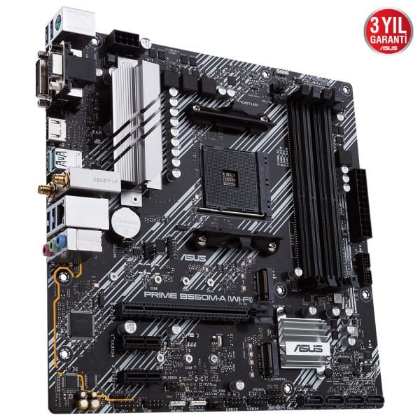 ASUS PRIME B550M-A WI-FI 4xDDR4 VGA+DVI+HDMI 2xM.2 AM4 ANAKART