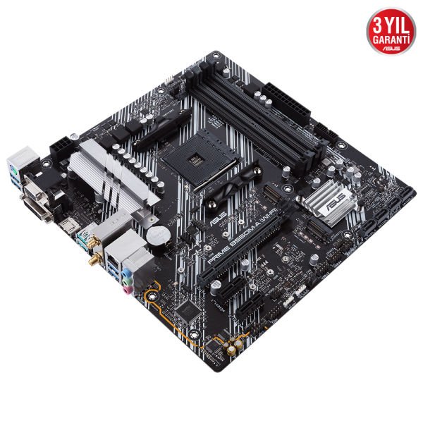 ASUS PRIME B550M-A WI-FI 4xDDR4 VGA+DVI+HDMI 2xM.2 AM4 ANAKART