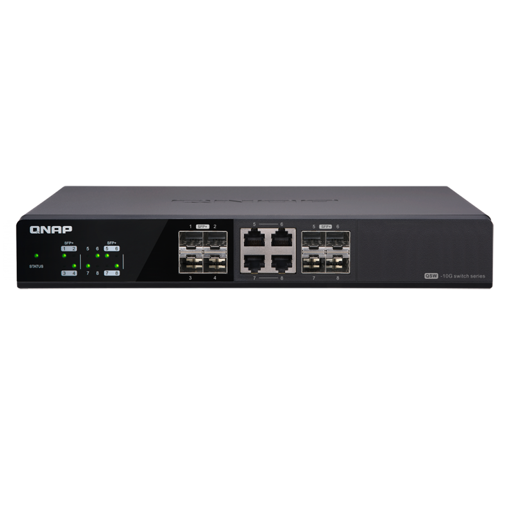 QNAP QSW-804-4C 8 Port SFP+ Switch, 4 Port 10Base-T Combo