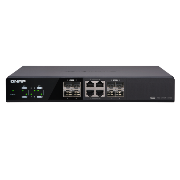 QNAP QSW-804-4C 8 Port SFP+ Switch, 4 Port 10Base-T Combo