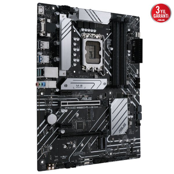 ASUS PRIME B660-PLUS D4 4xDDR4 VGA/HDMI/DP 3xM.2 1xGLAN 1700P ANAKART