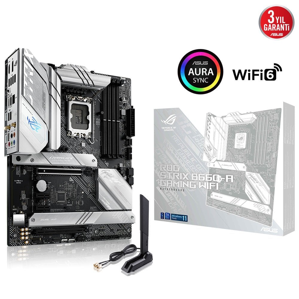 ASUS ROG STRIX B660-A GAMING WIFI 4xDDR4 HDMI/DP 3xM.2 1xGLAN 1700P ANAKART