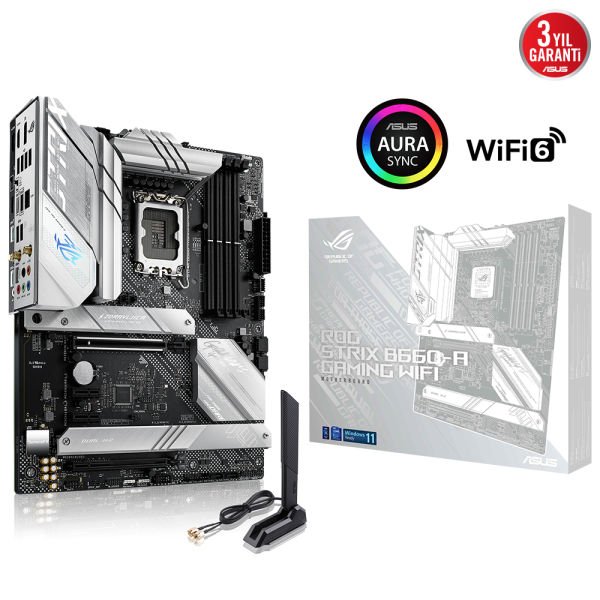 ASUS ROG STRIX B660-A GAMING WIFI 4xDDR4 HDMI/DP 3xM.2 1xGLAN 1700P ANAKART