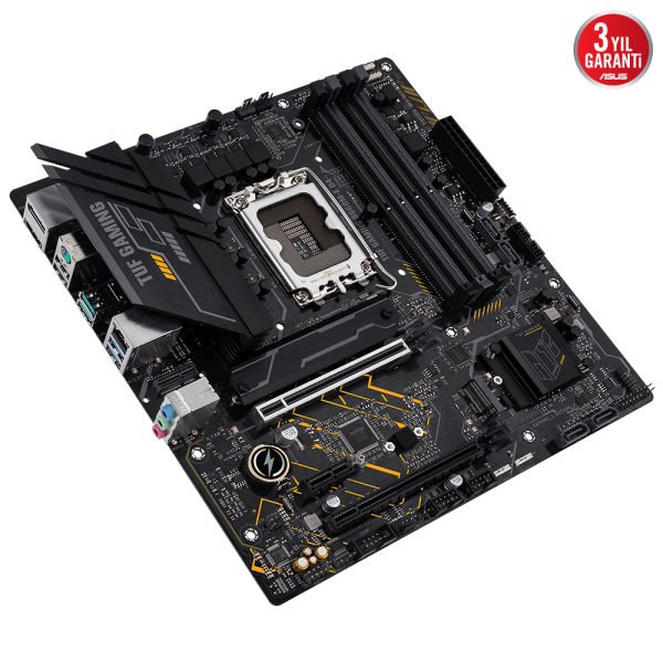 ASUS TUF GAMING B660M-E D4 4xDDR4 5333 DP/HDMI 2xM2 USB3.2 AURA RGB MATX 128GB RAM DESTEĞİ 1700p