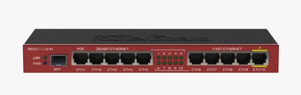 Mikrotik 2011iLS, 1x SFP port,  5xLAN, 5XGbit LAN, RouterOS  L4
