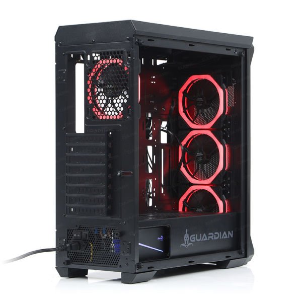 DARK GUARDIAN PSU YOK 4x12CM ARGB FAN ATX 2xUSB2.0/1xUSB3.0 SİYAH GAMING KASA DKCHGUARDIAN