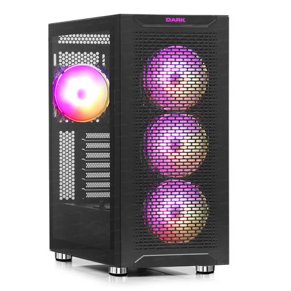 DARK MAXIMA V12 PSU YOK 4x12CM ARGB FAN MIDI TOWER 2xUSB2.0/2xUSB3.0 SİYAH GAMING KASA DKCHMAXV12
