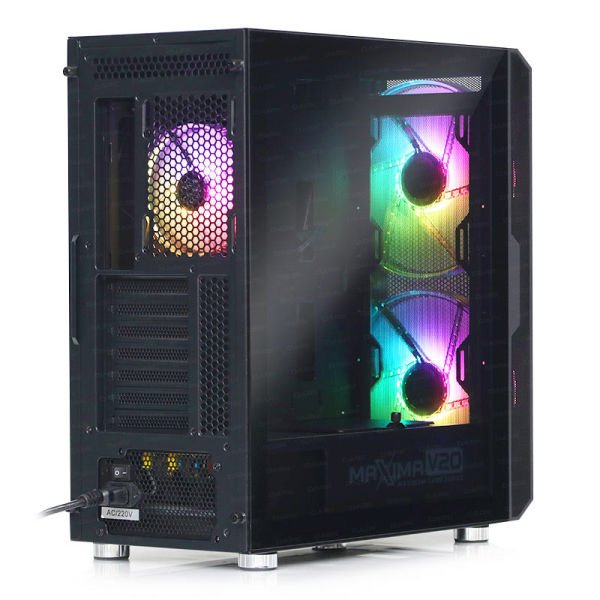 DARK MAXIMA V20 PSU YOK 2x20CM+1x12CM ARGB FAN ATX 2xUSB2.0/2xUSB3.0 1xTYPE-C SİYAH GAMING KASA DKCHMAXV20