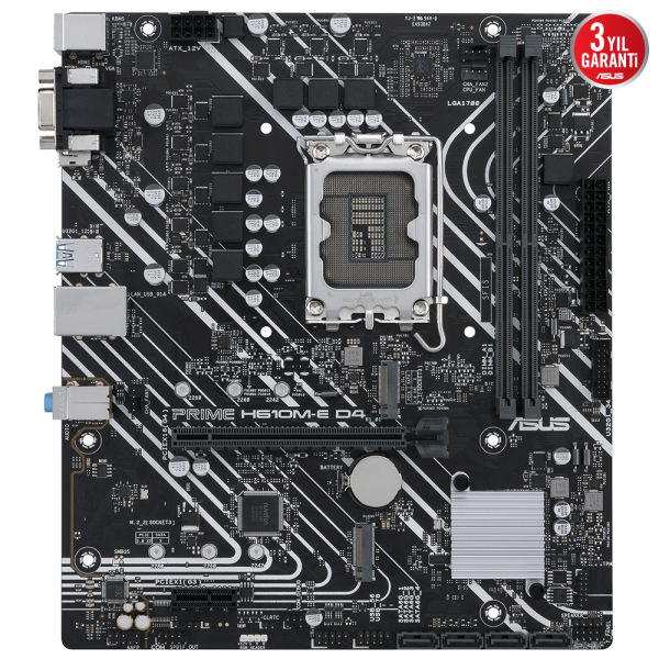 ASUS PRIME H610M-E D4 2xDDR4 HDMI/DP 2xM.2 1xGLAN 1700P ANAKART