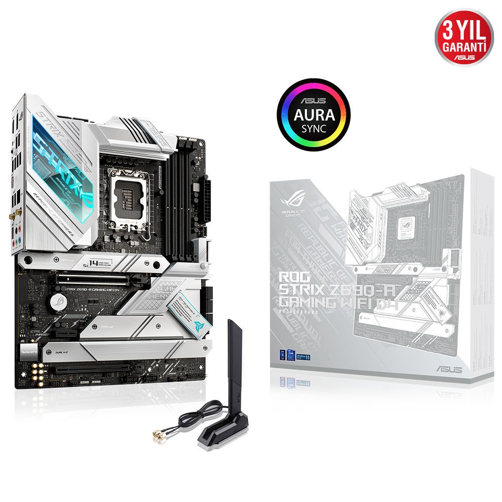 ASUS ROG STRIX Z690-A GAMNG WIFI D4 4xDDR4 HDMI/DP 4xM.2 1xGLAN 1700P ANAKART