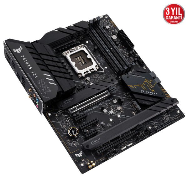 ASUS TUF GAMING Z690-PLUS WIFI D4 Intel Z690 LGA1700 4xDDR4 5333 1xDP 1xHDMI 4xM2 USB3.2 AX WiFi + BT AURA RGB 2.5Gbit LAN ATX PCIe5.0, 14+1 Güç Aşaması, İki Yönlü AI Ses Engelleyici Mik., TUF PROTECTION