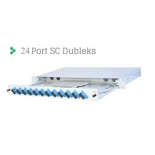 ERAT R1U19KZSCDX-24F 1U 19'' 24 FIBERLI FULL SET SC DX RACK TİPİ MM 50/125 PATCH PANEL