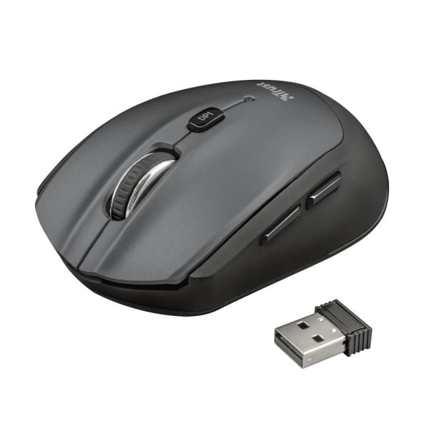 TRUST NONA 23177 USB 1600 DPI GRİ SİYAH KABLOSUZ MOUSE