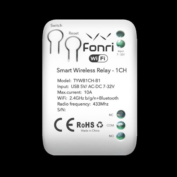 FONRİ WF3-TM4-0201-02 WIFI KABLOSUZ AKILLI  RÖLE - TEK KANAL