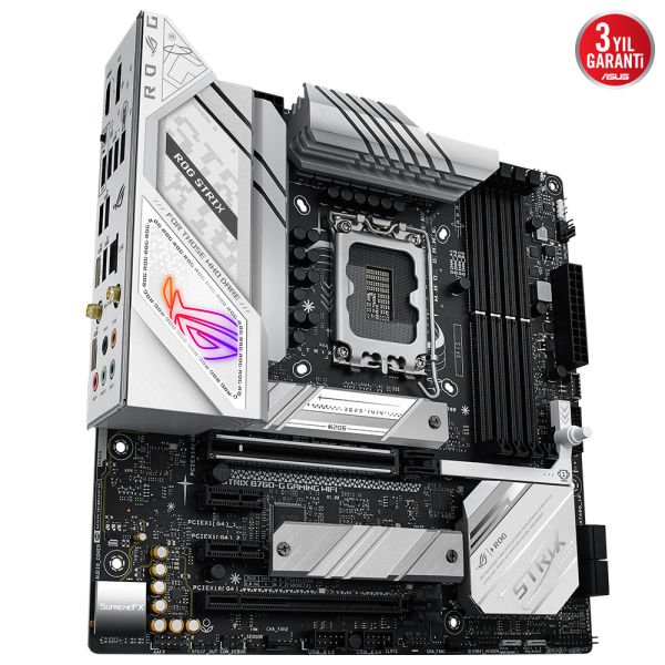 ASUS ROG STRIX B760-G GAMING WIFI D4 4xDDR4 5333 DP HDMI 2x M2 USB3.2 WiFi 6E-BT AURA RGB 2.5Gbit LAN ATX 128GB RAM DESTEGI ASUS 5X PROTECTION III 1700p (12.Gen 13.Gen) ANAKART